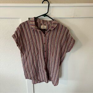 Marine Layer Women's Medium Striped Button-down Shirt.